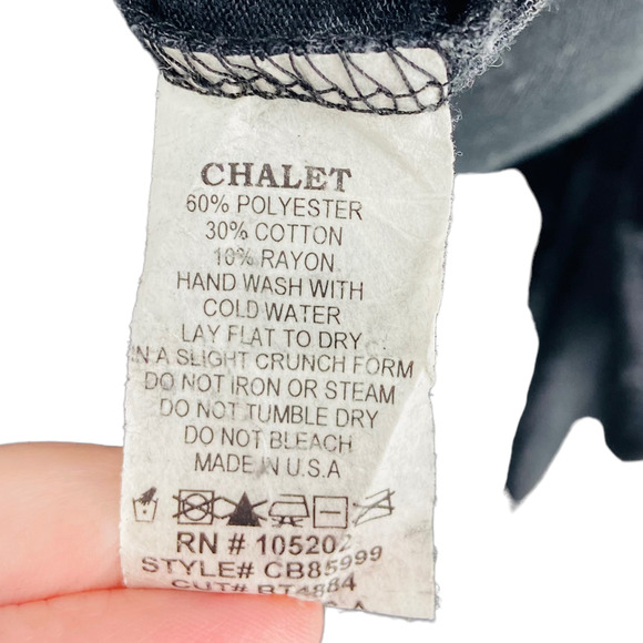 Chalet Black Burnout Waterfall Lightweight Cardigan Top Long Length Size S - Picture 6 of 6